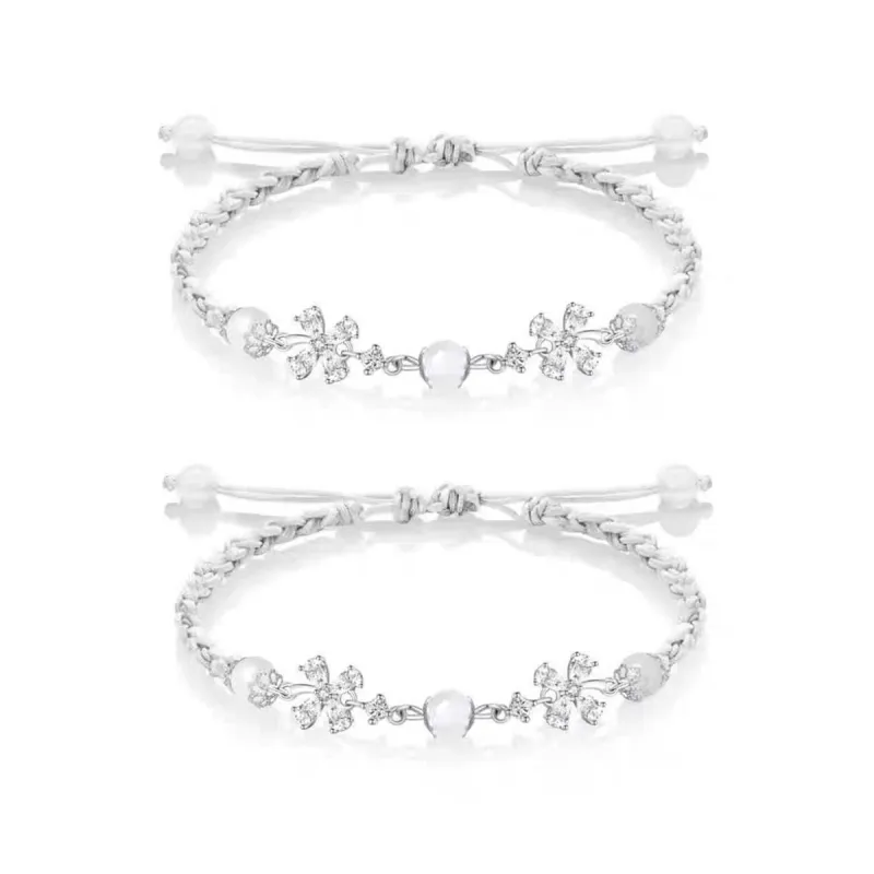 GUDUD Alloy Rope Bracelets Women's Silver-4