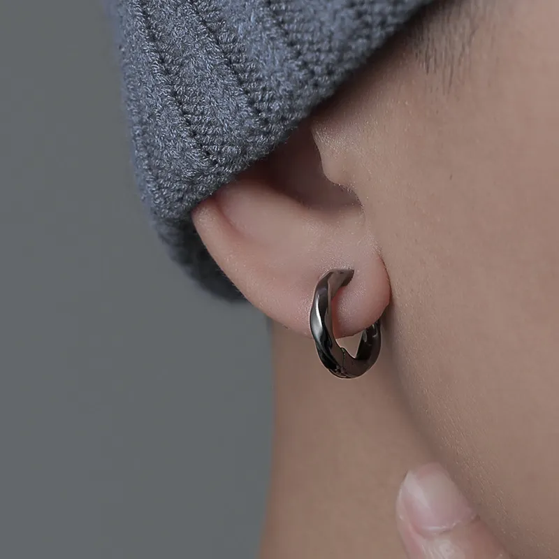 GUDUD Alloy Clip On Earrings Men's-4