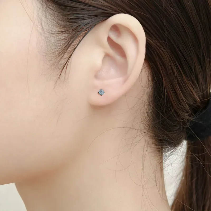 GUDUD Zirconium Titanium Steel Stud Earrings Unisex-1