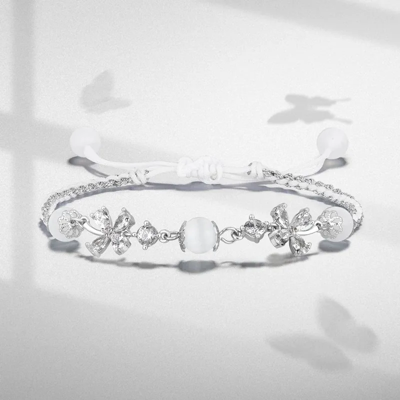 GUDUD Alloy Rope Bracelets Women's Silver-1