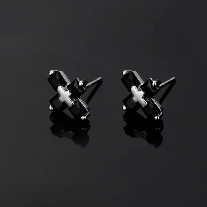 GUDUD Alloy Stud Earrings Men's-2