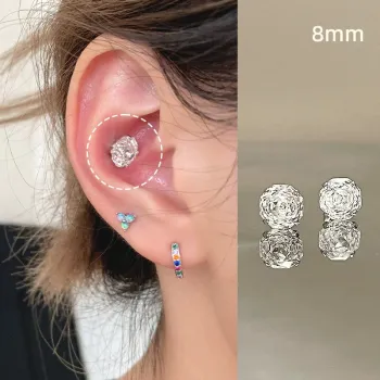 GUDUD Titanium Steel Stud Earrings Unisex