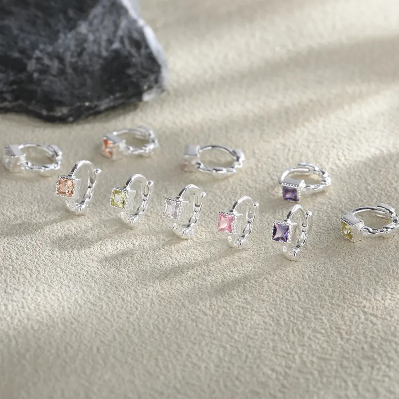 GUDUD S999 Fine Silver Earrings Unisex-1