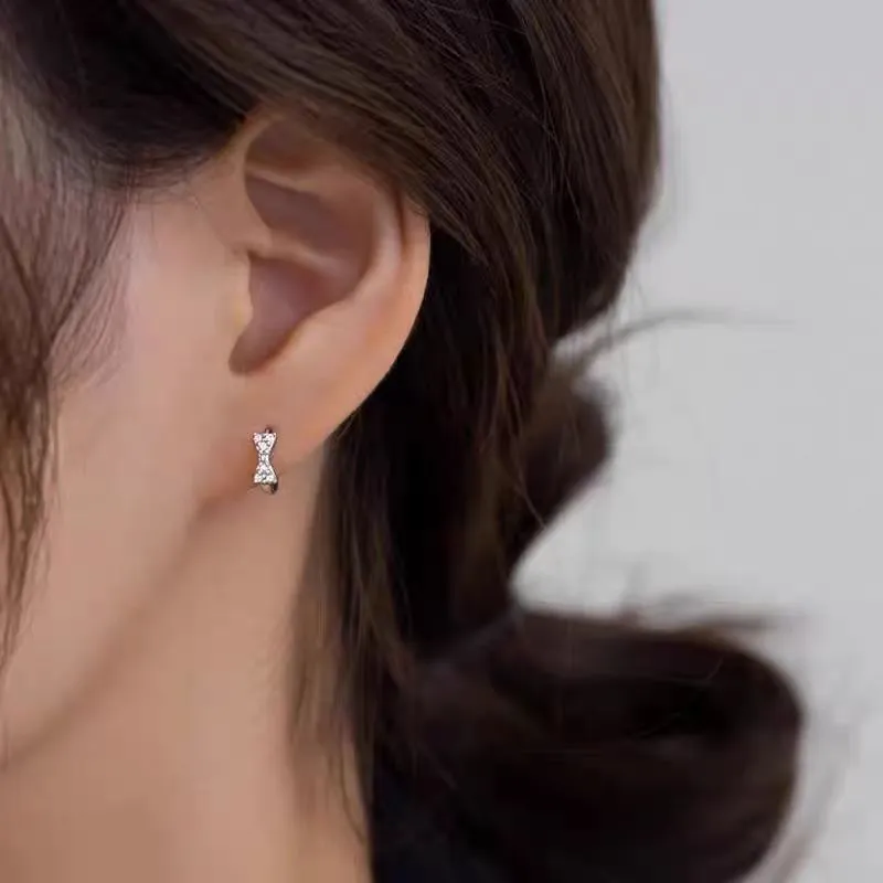 GUDUD S925 Silver Hoop Earrings Premium Feel Women's-4