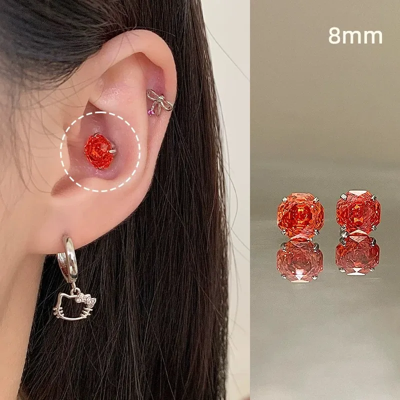 GUDUD Titanium Steel Stud Earrings Unisex-6
