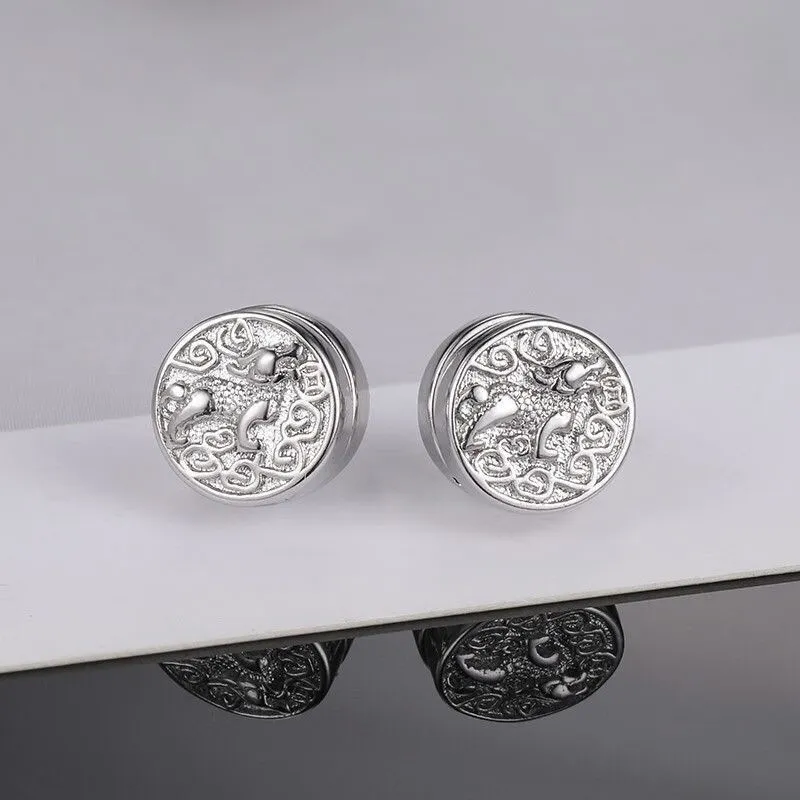 GUDUD Alloy Clip On Earrings Men's-2