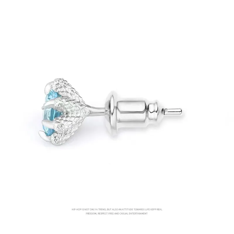 GUDUD Alloy With Zircon Stud Earrings Unisex-4