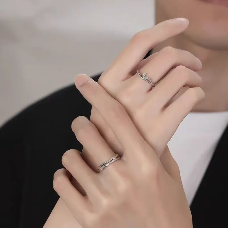 GUDUD 999 Fine Silver Rings Unisex-2