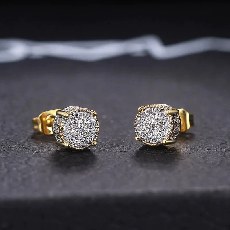 GUDUD Alloy Stud Earrings Men's-1