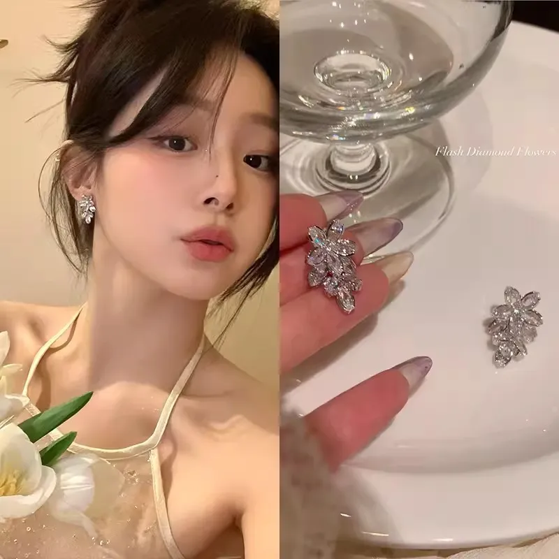 GUDUD S925 Silver Stud Earrings Women's-4