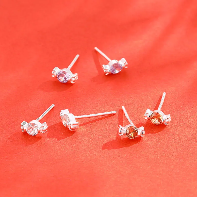 GUDUD S999 Fine Silver Stud Earrings Women's-2