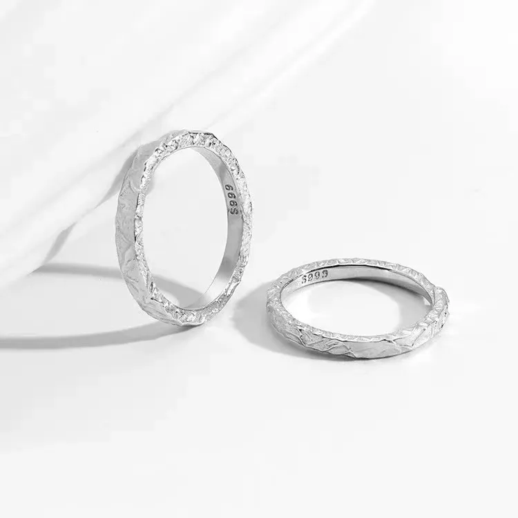 GUDUD S999 Fine Silver Rings Unisex-2