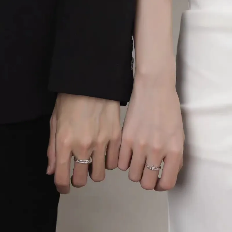 GUDUD 999 Fine Silver Rings Unisex-3