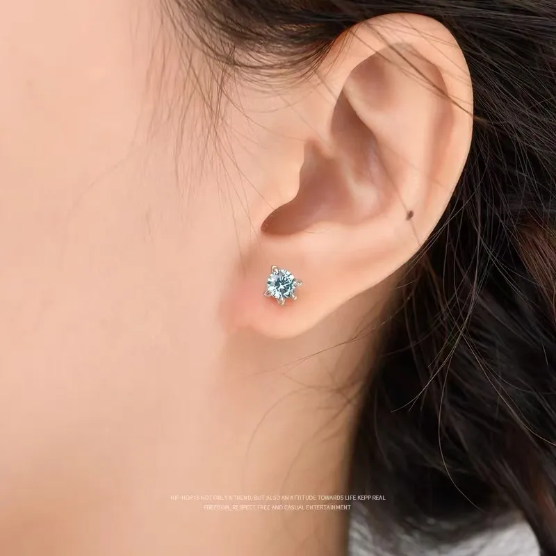 GUDUD Alloy With Zircon Stud Earrings Unisex-2
