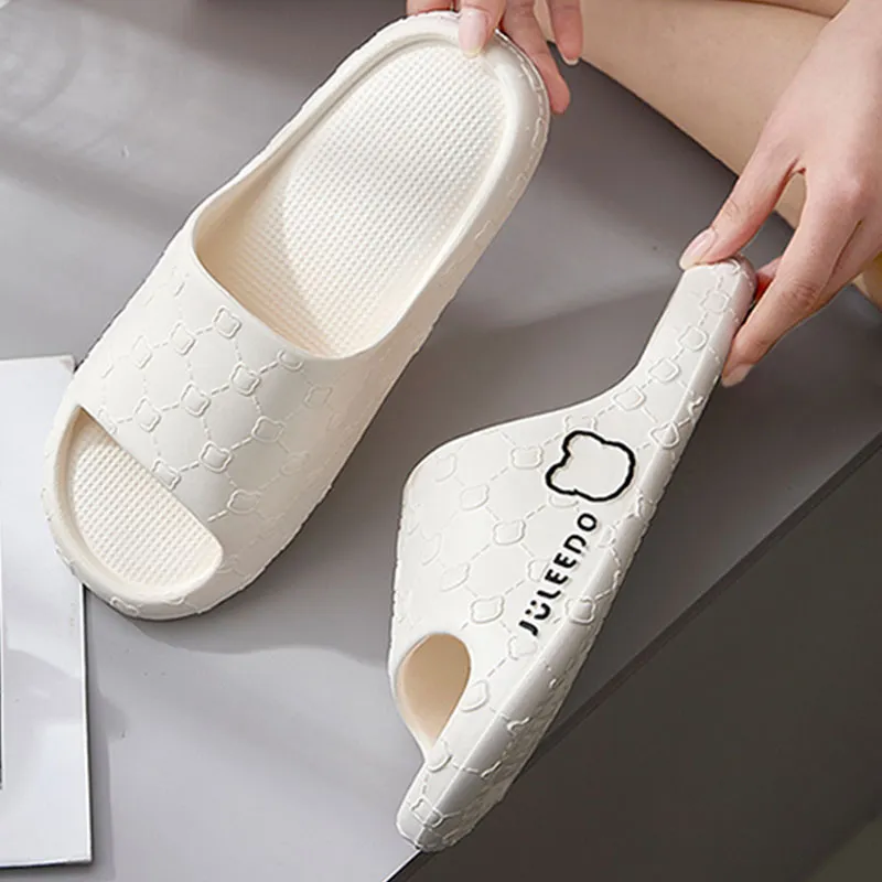 Its Happy House Squashy And Bouncy Feeling Slippers Quiet Home Bathroom Slip Resistant Platform EVA Slippers-5