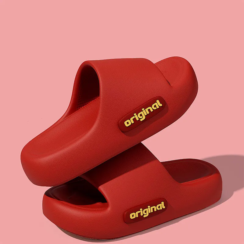Its Happy House Slippers Red Couple Celebration New Wedding Gown And Bridal Shoes Wedding Slippers-1