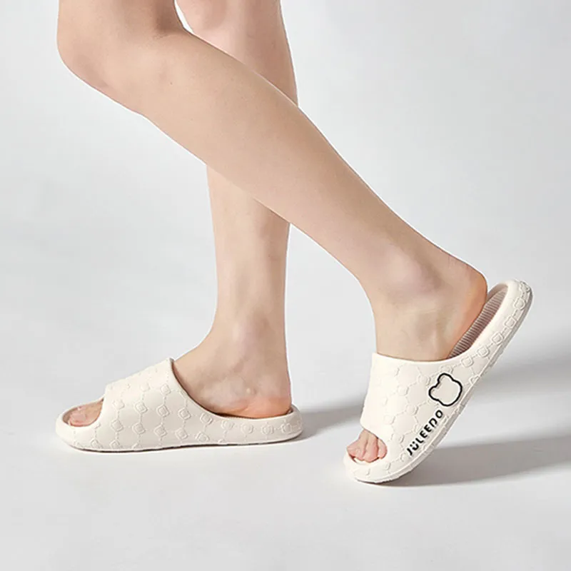 Its Happy House Squashy And Bouncy Feeling Slippers Quiet Home Bathroom Slip Resistant Platform EVA Slippers-3