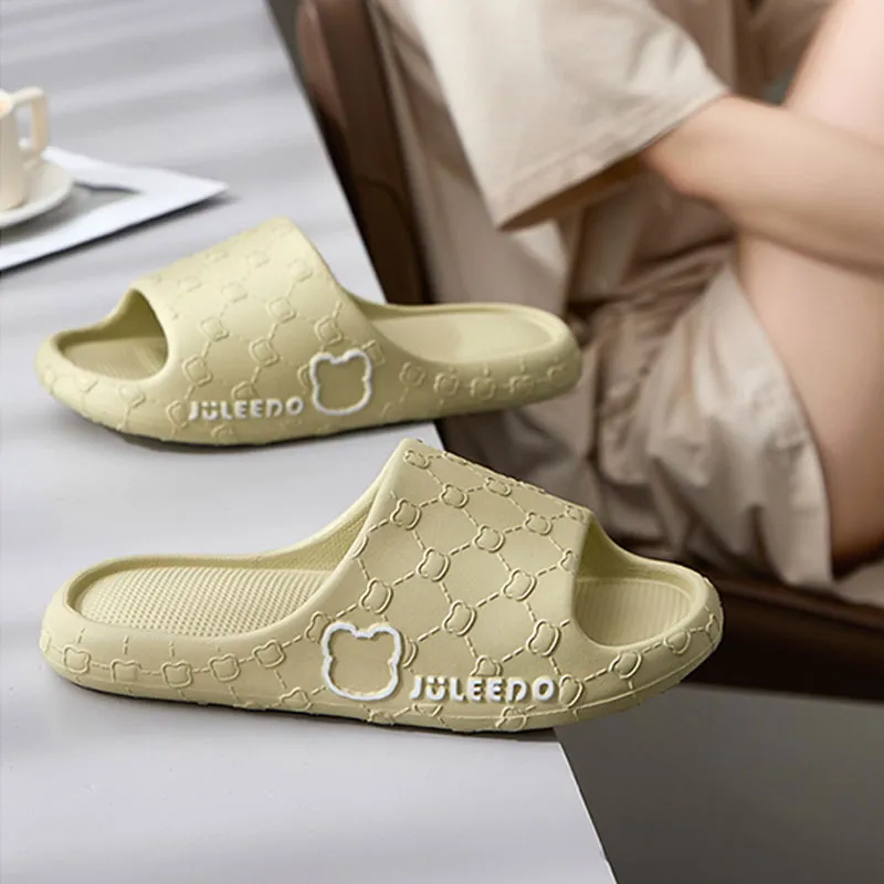 Its Happy House Squashy And Bouncy Feeling Slippers Quiet Home Bathroom Slip Resistant Platform EVA Slippers-17