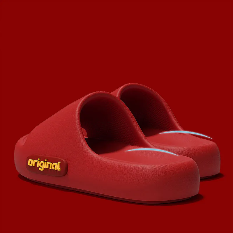 Its Happy House Slippers Red Couple Celebration New Wedding Gown And Bridal Shoes Wedding Slippers-2