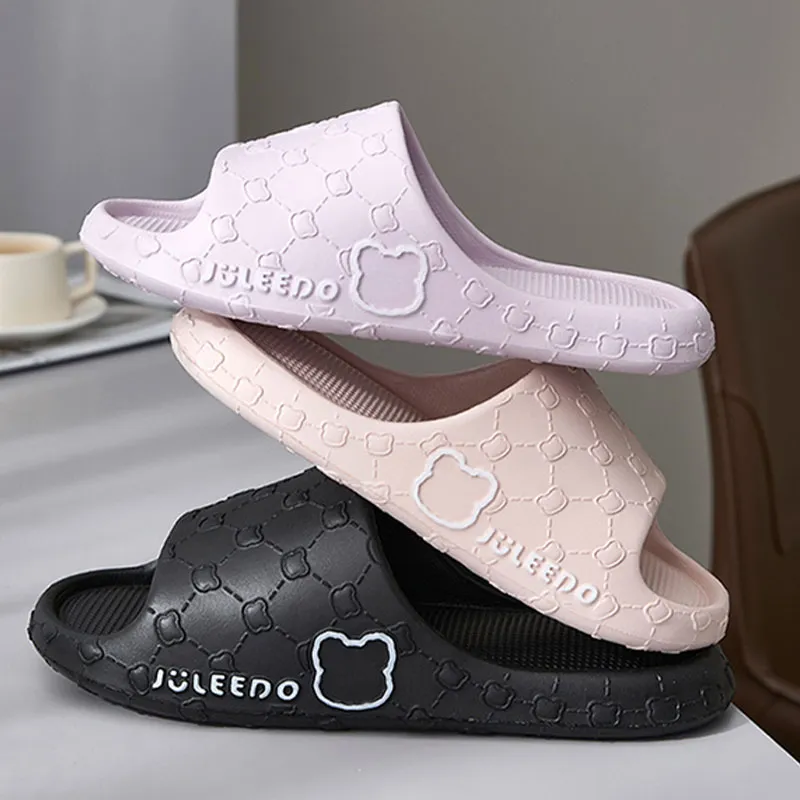 Its Happy House Squashy And Bouncy Feeling Slippers Quiet Home Bathroom Slip Resistant Platform EVA Slippers-13