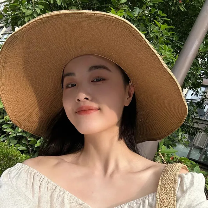 VINEY Straw Woven Sun Protection Hats Women's-4