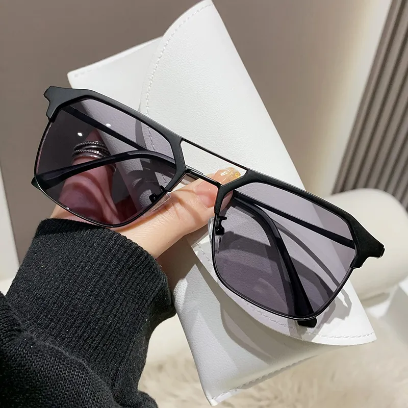VINEY TR/Memory Plastic Metal Irregular Shape Sunglasses Women's-2