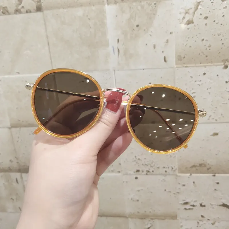 VINEY TR/Memory Plastic Metal Round Sunglasses Unisex-9