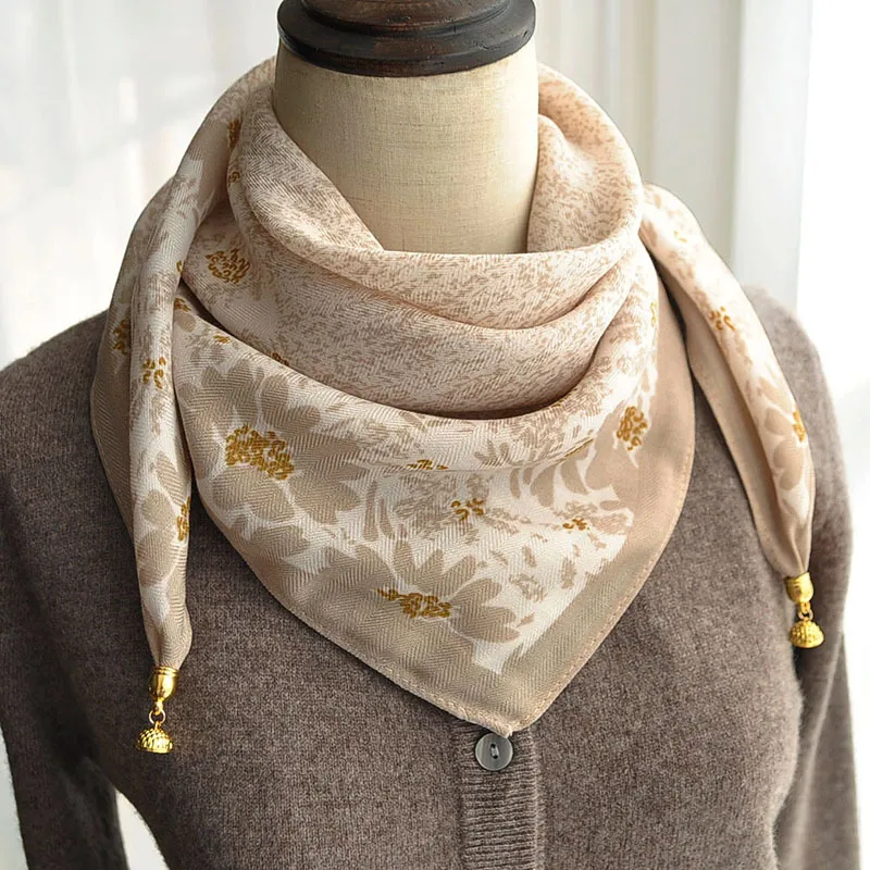 VINEY Silk Scarves Women's-2