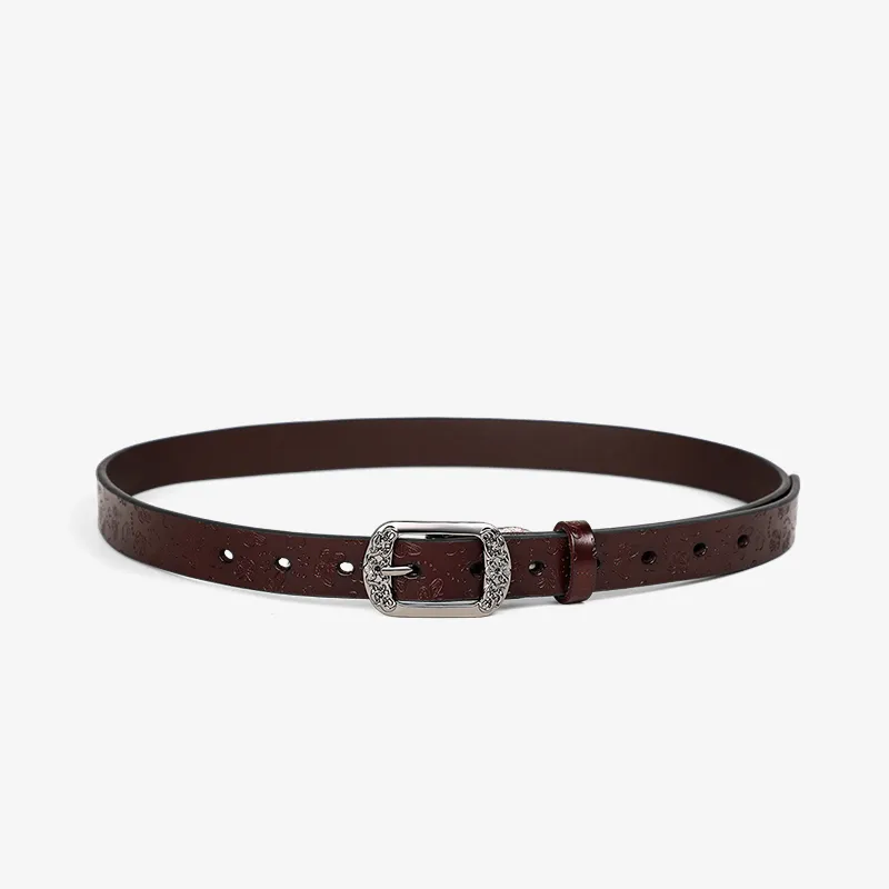 VINEY Split Cow Leather Belts Women's Width 2.5cm-7