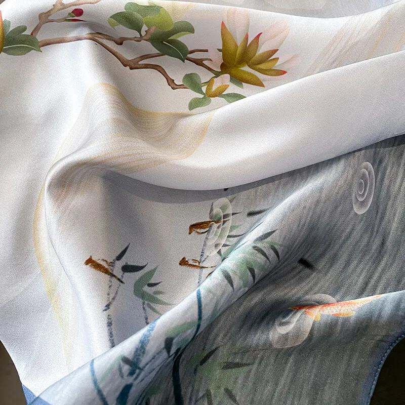 VINEY Silk Scarves Women's-4