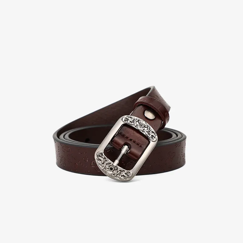 VINEY Split Cow Leather Belts Women's Width 2.5cm-4