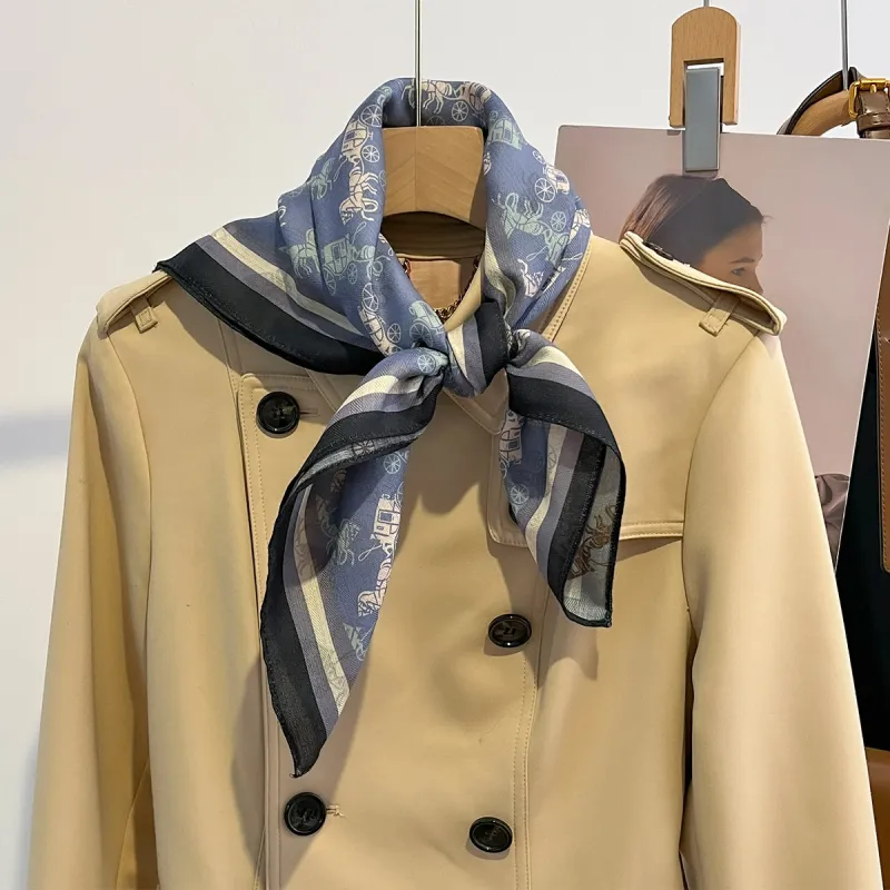 VINEY Silk Scarves Women's-1