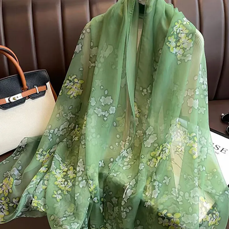 VINEY Silk Scarves Women's-2