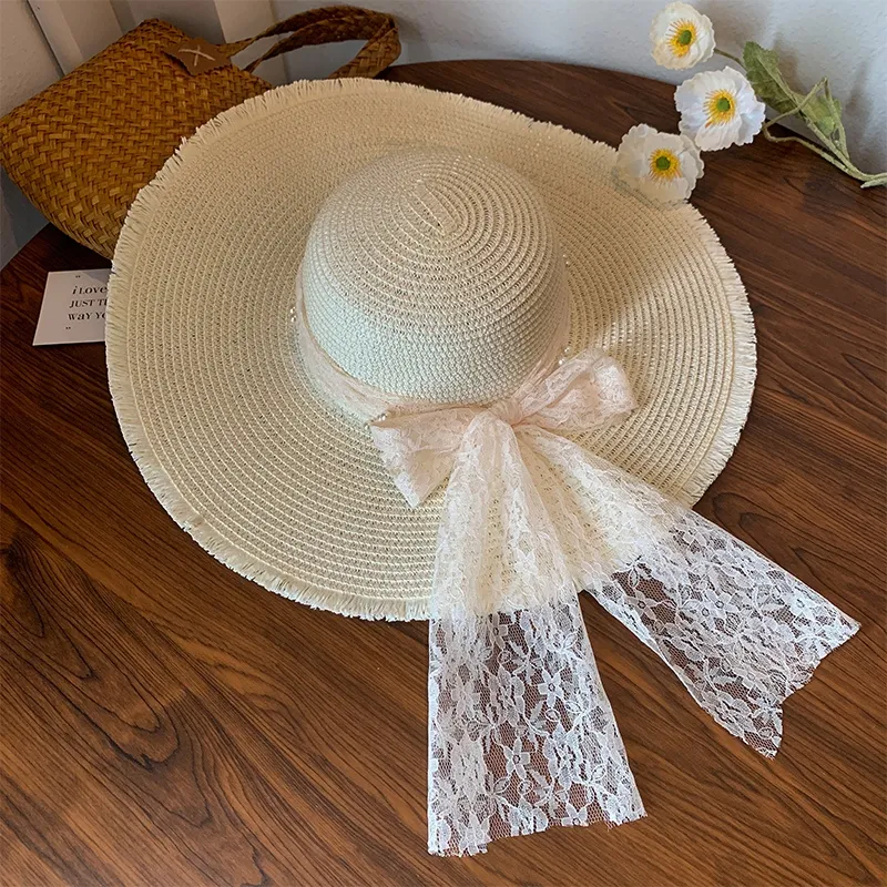VINEY Straw Woven Sun Protection Hats Women's-5
