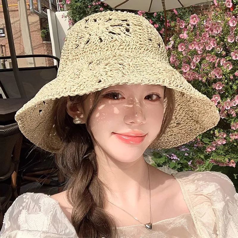 VINEY Straw Woven Sun Protection Hats Women's-1