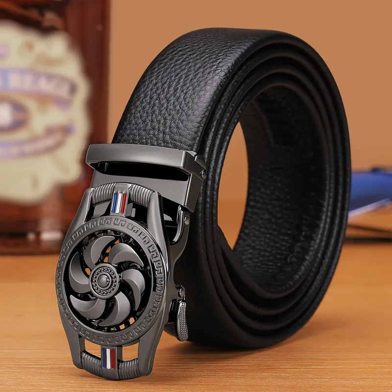 VINEY Cow Leather Belts Men's Width 4CM-5