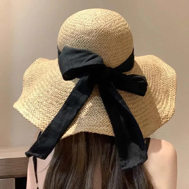 VINEY Straw Woven Sun Protection Hats Women's-5