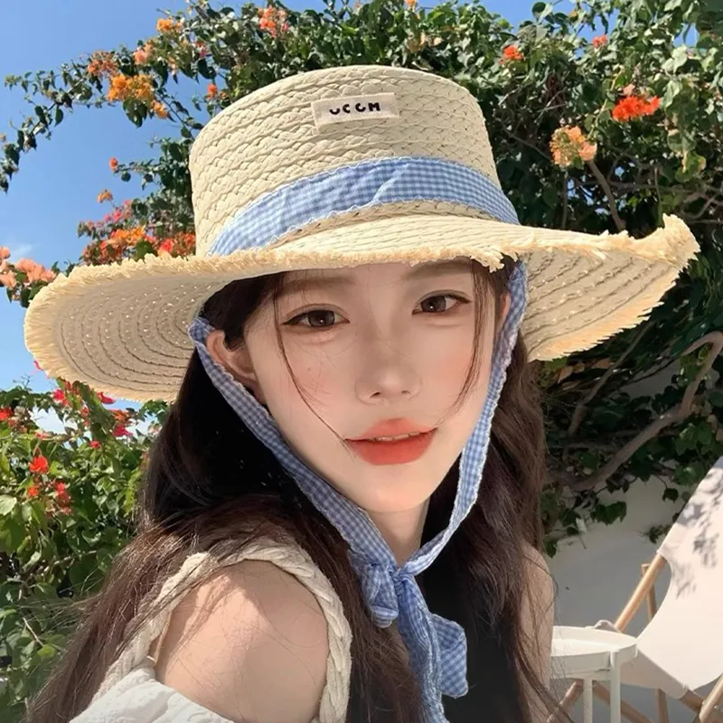 VINEY Straw Woven Sun Protection Hats Women's-3