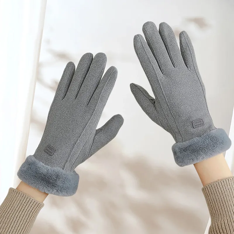 VINEY Polyester Knit Gloves Women's-3