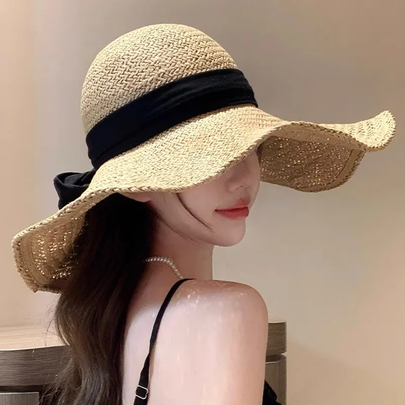 VINEY Straw Woven Sun Protection Hats Women's-4