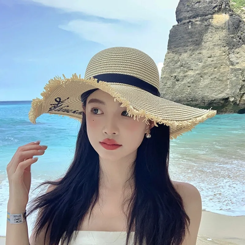 VINEY Straw Woven Sun Protection Hats Women's-1