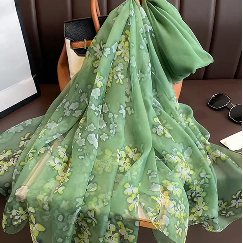 VINEY Silk Scarves Women's-3