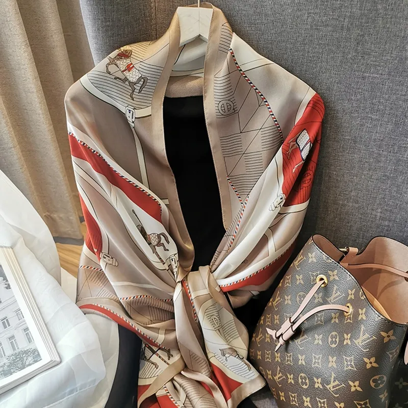 VINEY Mulberry Silk Scarves Women's-2