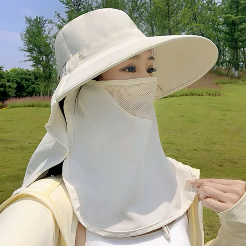 VINEY Polyester Sun Protection Hats Women's-5
