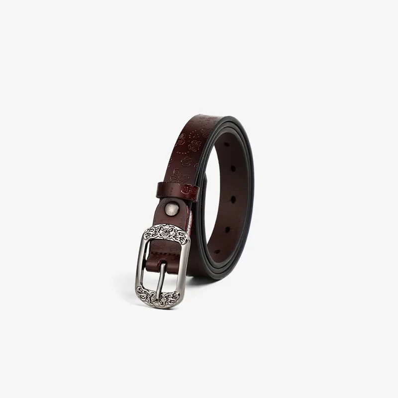 VINEY Split Cow Leather Belts Women's Width 2.5cm-5