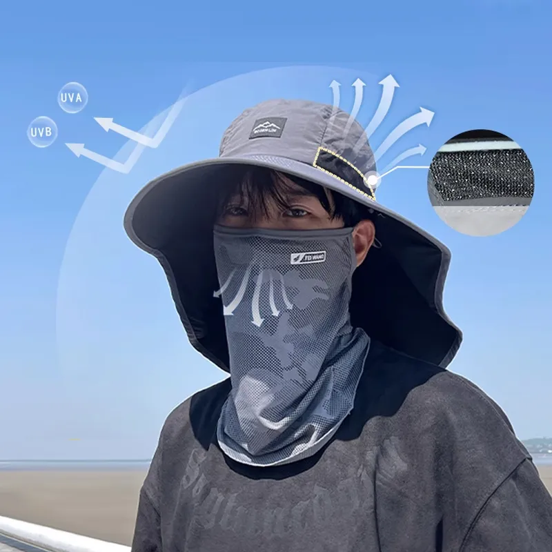 VINEY Polyester Sun Protection Hats Unisex-3