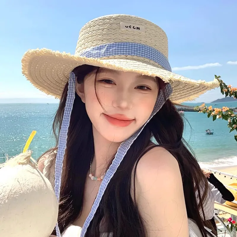 VINEY Straw Woven Sun Protection Hats Women's-2