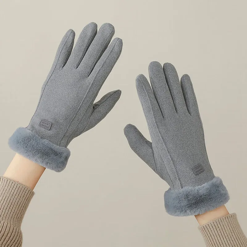 VINEY Polyester Knit Gloves Women's-5