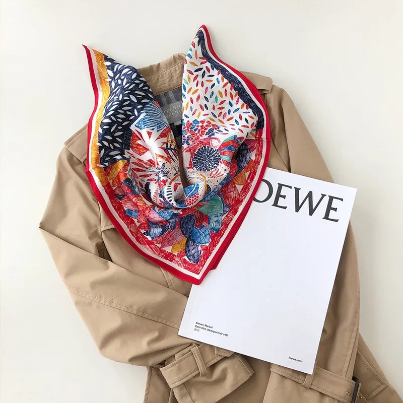 VINEY Silk Scarves Women's-20