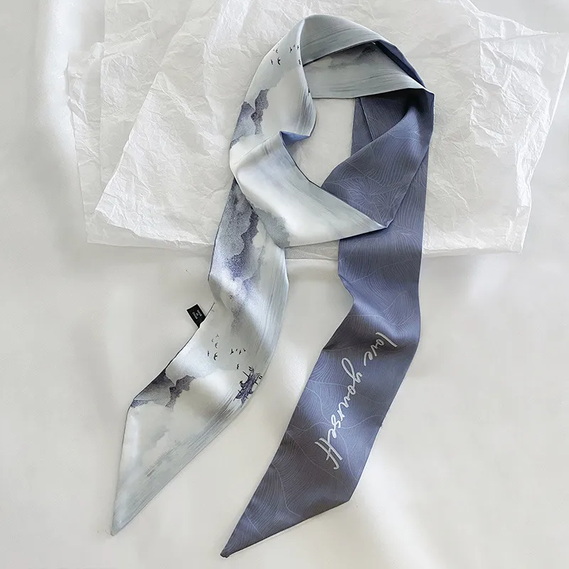 VINEY Polyester Silk Scarves Women's-1